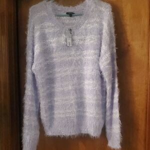 Apt. 9 Women's Light Purple Fuzzy Sweater super soft